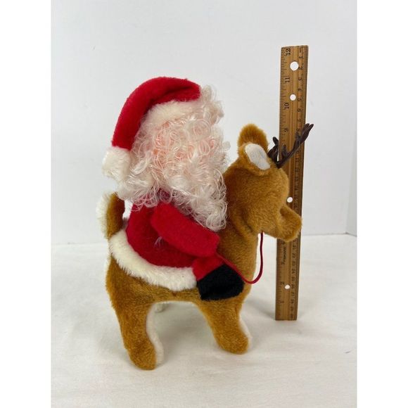 Funny Toys Co Musical Santa Claus On Reindeer RARE in Original Box Light & Sound - Picture 10 of 10
